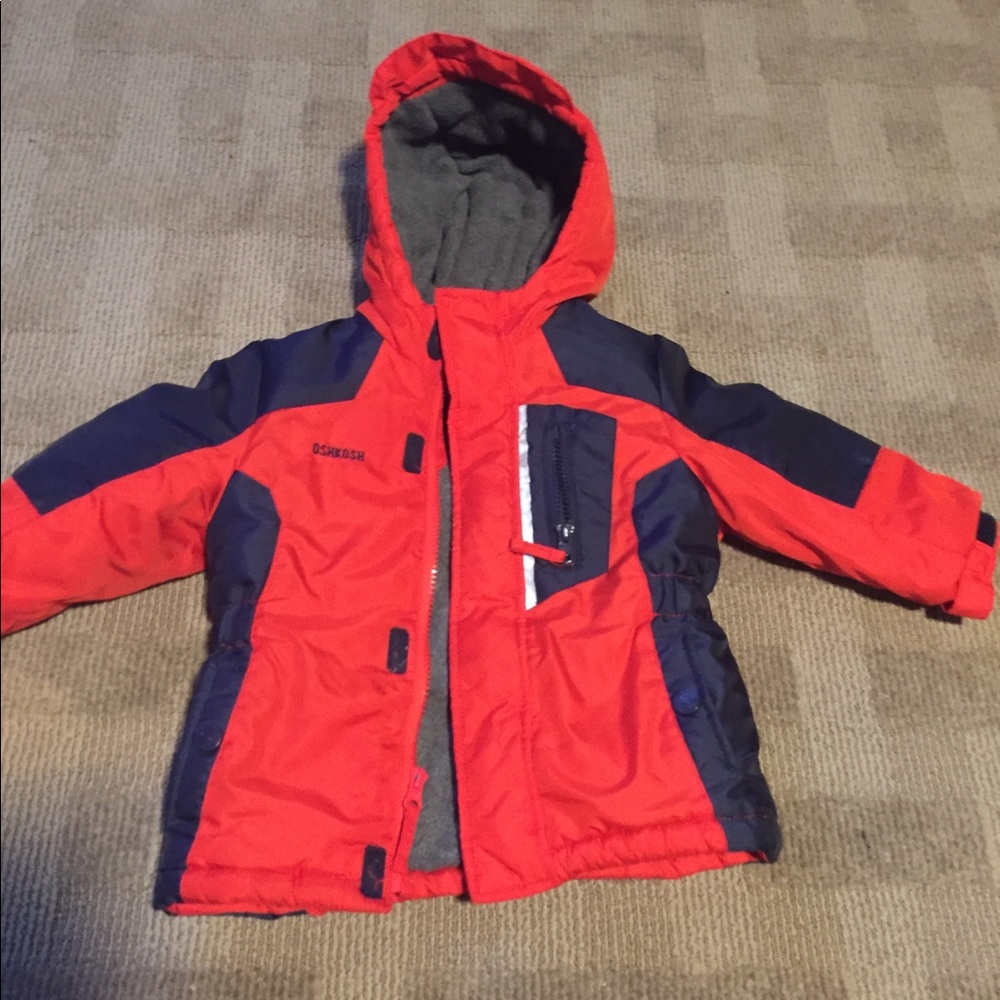 Toddler black and red winter coat